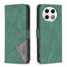 For Tecno Spark 30 Pro 4G Magnetic Buckle Rhombus Texture Leather Phone Case(Green) - 1