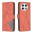 For Tecno Spark 30 Pro 4G Magnetic Buckle Rhombus Texture Leather Phone Case(Brown) - 1