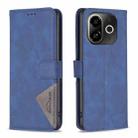 For Tecno POP 9 5G / Spark 30C 5G Magnetic Buckle Rhombus Texture Leather Phone Case(Blue) - 1