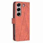 For Tecno Camon 40 Pro 5G Magnetic Buckle Rhombus Texture Leather Phone Case(Brown) - 3