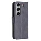 For Tecno Camon 40 Pro 5G Magnetic Buckle Rhombus Texture Leather Phone Case(Black) - 3