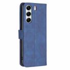 For Tecno Camon 40 Pro 4G Magnetic Buckle Rhombus Texture Leather Phone Case(Blue) - 3