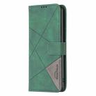 For Tecno Camon 40 Pro 4G Magnetic Buckle Rhombus Texture Leather Phone Case(Green) - 2