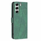 For Tecno Camon 40 Pro 4G Magnetic Buckle Rhombus Texture Leather Phone Case(Green) - 3