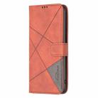 For Tecno Camon 40 Pro 4G Magnetic Buckle Rhombus Texture Leather Phone Case(Brown) - 2