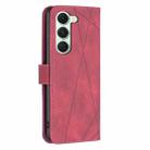 For Tecno Spark 40 Pro 4G Magnetic Buckle Rhombus Texture Leather Phone Case(Red) - 3