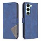For Tecno Spark 40 Pro 4G Magnetic Buckle Rhombus Texture Leather Phone Case(Blue) - 1