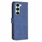 For Tecno Spark 40 Pro 4G Magnetic Buckle Rhombus Texture Leather Phone Case(Blue) - 3