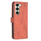 For Tecno Spark 40 Pro 4G Magnetic Buckle Rhombus Texture Leather Phone Case(Brown) - 3
