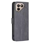For Tecno Pova 7 Pro 5G Magnetic Buckle Rhombus Texture Leather Phone Case(Black) - 3