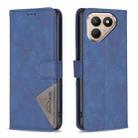 For Tecno Pova 7 Ultra 5G Magnetic Buckle Rhombus Texture Leather Phone Case(Blue) - 1
