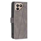 For Tecno Pova 7 Ultra 5G Magnetic Buckle Rhombus Texture Leather Phone Case(Grey) - 3