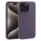 For iPhone 15 Pro Mutural Karen Series Liquid Silicone Magsafe Phone Case(Dark Purple) - 1