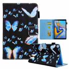 For Samsung Galaxy Tab A9+ Colored Drawing Leather Tablet Case(Dream Blue Butterfly) - 1