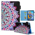 For Samsung Galaxy Tab A9+ Colored Drawing Leather Tablet Case(National Flower) - 1