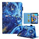 For Samsung Galaxy Tab A9+ Colored Drawing Leather Tablet Case(Blue Gold) - 1