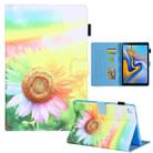 For Samsung Galaxy Tab A9+ Colored Drawing Leather Tablet Case(Sunflower) - 1