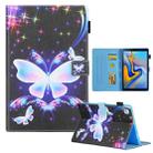 For Samsung Galaxy Tab A9+ Colored Drawing Leather Tablet Case(Big Color Butterfly) - 1