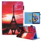 For Samsung Galaxy Tab A9 Colored Drawing Leather Tablet Case(Evening Tower) - 1