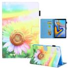 For Samsung Galaxy Tab A9 Colored Drawing Leather Tablet Case(Sunflower) - 1