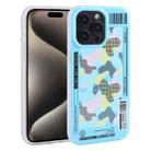 For iPhone 15 Pro Mutural Billboard Series Phone Case(Sky Blue) - 1