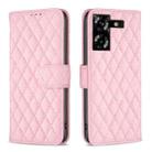 For Tecno Pova 5 Diamond Lattice Wallet Flip Leather Phone Case(Pink) - 1