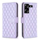 For Tecno Pova 5 Diamond Lattice Wallet Flip Leather Phone Case(Purple) - 1