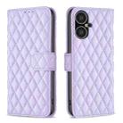 For Tecno Pova Neo 3 Diamond Lattice Wallet Flip Leather Phone Case(Purple) - 1