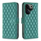 For Tecno Camon 20 Premier Diamond Lattice Wallet Flip Leather Phone Case(Green) - 1