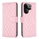 For Tecno Camon 20 Premier Diamond Lattice Wallet Flip Leather Phone Case(Pink) - 1