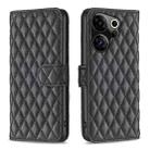 For Tecno Camon 20 Premier Diamond Lattice Wallet Flip Leather Phone Case(Black) - 1