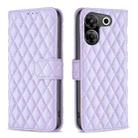 For Tecno Camon 20 Pro 5G Diamond Lattice Wallet Flip Leather Phone Case(Purple) - 1