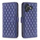 For Tecno Spark 10C Diamond Lattice Wallet Flip Leather Phone Case(Blue) - 1