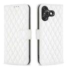 For Tecno Spark 10C Diamond Lattice Wallet Flip Leather Phone Case(White) - 1