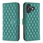 For Tecno Spark 10C Diamond Lattice Wallet Flip Leather Phone Case(Green) - 1
