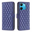 For Tecno Spark Go 2023/Pop 7 Pro Diamond Lattice Wallet Flip Leather Phone Case(Blue) - 1