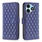 For Tecno Spark 10 Pro Diamond Lattice Wallet Flip Leather Phone Case(Blue) - 1