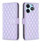 For Tecno Spark 10 Pro Diamond Lattice Wallet Flip Leather Phone Case(Purple) - 1