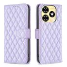 For Tecno Spark 20 Diamond Lattice Wallet Flip Leather Phone Case(Purple) - 1