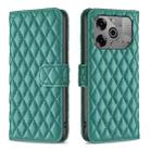 For Tecno Pova 6/6 Pro 5G Diamond Lattice Wallet Flip Leather Phone Case(Green) - 1