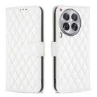 For Tecno Camon 30 Premier 5G Diamond Lattice Wallet Flip Leather Phone Case(White) - 1