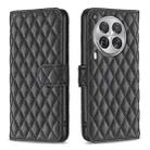 For Tecno Camon 30 Premier 5G Diamond Lattice Wallet Flip Leather Phone Case(Black) - 1