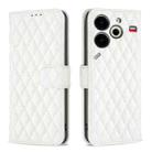 For Tecno Pova 6 Neo Diamond Lattice Wallet Flip Leather Phone Case(White) - 1