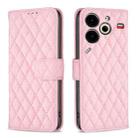 For Tecno Pova 6 Neo Diamond Lattice Wallet Flip Leather Phone Case(Pink) - 1