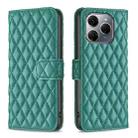 For Tecno Spark 20 Pro 5G Diamond Lattice Wallet Flip Leather Phone Case(Green) - 1