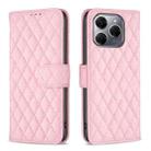 For Tecno Spark 20 Pro 5G Diamond Lattice Wallet Flip Leather Phone Case(Pink) - 1