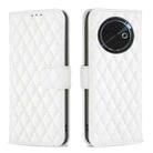 For Tecno Spark 30C Diamond Lattice Wallet Flip Leather Phone Case(White) - 1