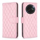 For Tecno Spark 30C Diamond Lattice Wallet Flip Leather Phone Case(Pink) - 1