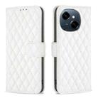 For Tecno Spark Go 1 / Pop 9 Diamond Lattice Wallet Flip Leather Phone Case(White) - 1