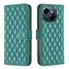 For Tecno Spark Go 1 / Pop 9 Diamond Lattice Wallet Flip Leather Phone Case(Green) - 1